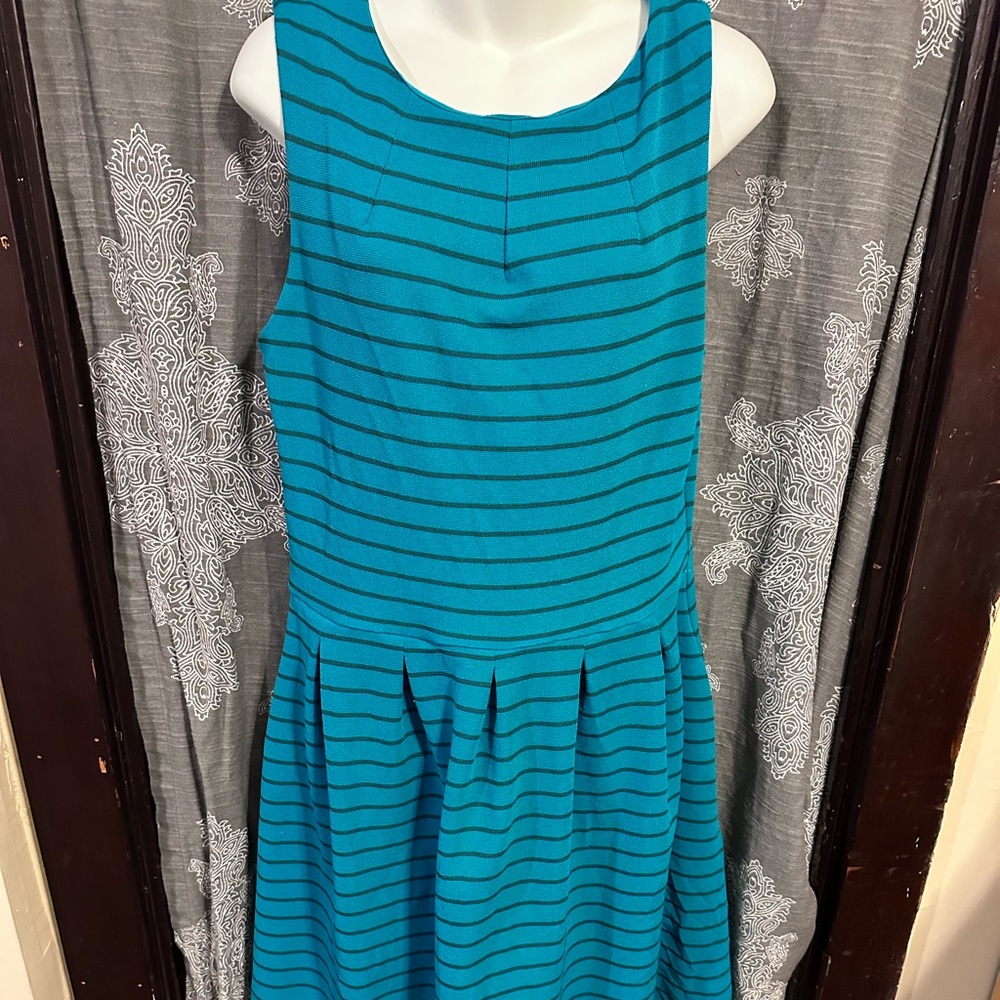 Teal mossimo pleated dress